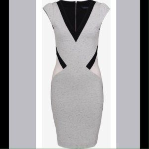 French Connection grey black & white dress